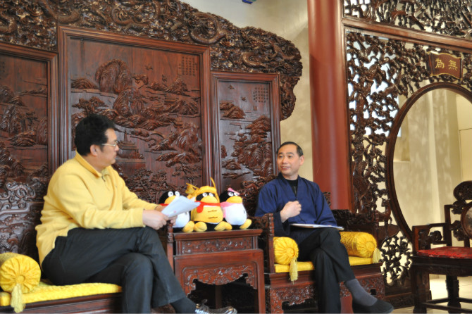 张继禹会长在两会之前接受腾讯网黄胜友采访