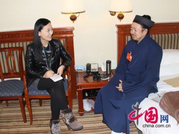 2014两会中国网政协频道专访黄信阳道长