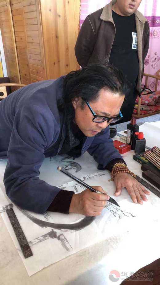 临清市皇殿岗玉皇庙举办迎新春爱国爱教书画笔会活动
