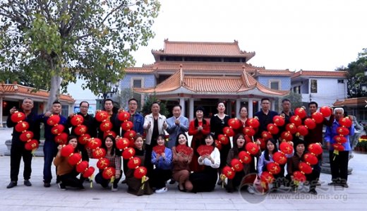 广东省陆丰市妈祖文化研究会录制视频向境内外游客香客拜年